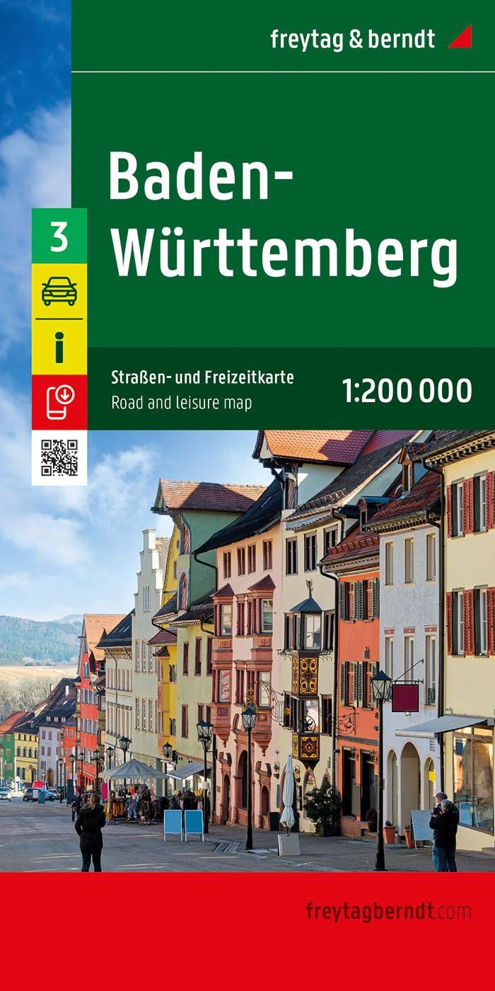 Baden-Württemberg, Straßen- und Freizeitkarte 1:200.000, freytag & berndt: 1:200,000 scale Map (freytag & berndt Auto + Freizeitkarten)