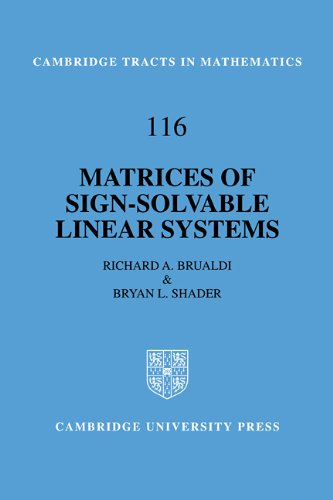 Matrices of Sign-Solvable Linear Systems (Cambridge Tracts in Mathematics, Band 116)