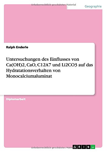 Untersuchungen des Einflusses von Ca(OH)2, CaO, C12A7 und Li2CO3 auf das Hydratationsverhalten von Monocalciumaluminat