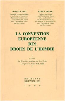 La Convention européenne des droits de l'homme