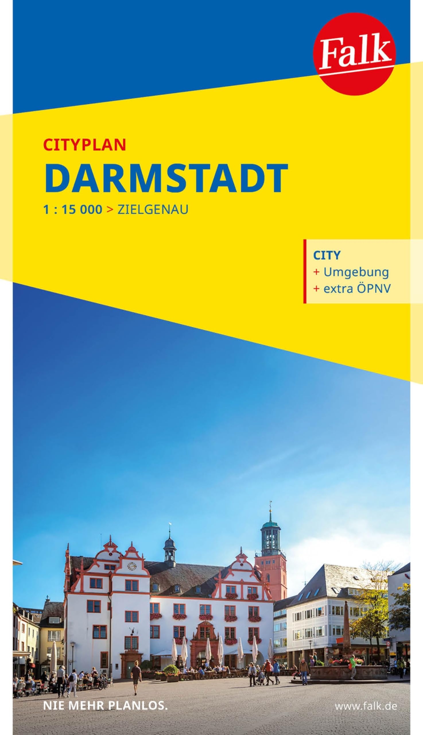 Falk Cityplan Darmstadt 1:15.000