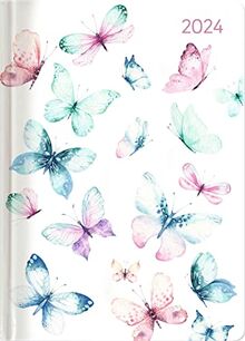 Ladytimer Butterfly 2024 - Schmetterling - Taschenkalender A6 (10,7x15,2 cm) - Weekly - 192 Seiten - Notiz-Buch - Termin-Planer - Alpha Edition