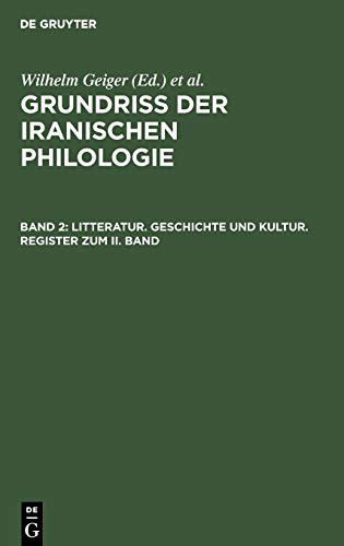 Litteratur, Geschichte und Kultur, Register zum II. Band (Grundriß der iranischen Philologie)