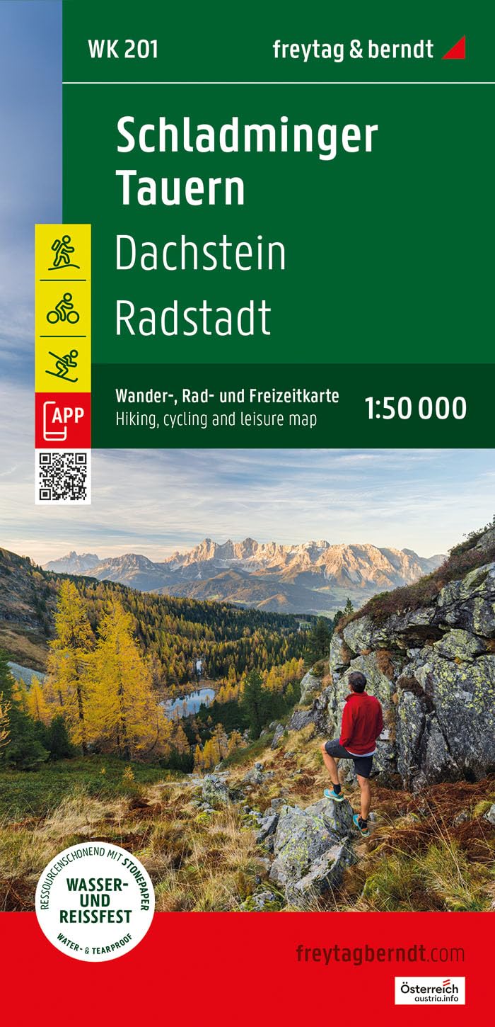 Schladminger Tauern, Wander-, Rad- und Freizeitkarte 1:50.000, freytag & berndt, WK 201: Dachstein - Radstadt, mit APP, wasserfest und reißfest (freytag & berndt Wander-Rad-Freizeitkarten)