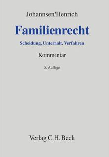 Familienrecht Scheidung Unterhalt Verfahren Von Dieter Henrich