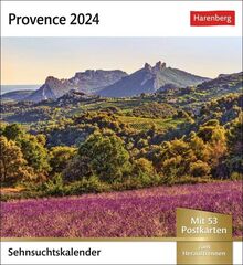 Provence Sehnsuchtskalender 2024: Wochenkalender mit 53 Postkarten (Sehnsuchtskalender von Harenberg)