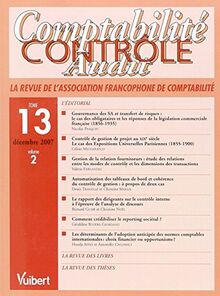 Comptabilite Controle Audit Volume 13 Tome 2 (Annee 2007)