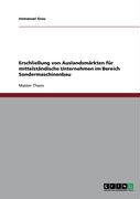 Erschließung von Auslandsmärkten für mittelständische Unternehmen im Bereich Sondermaschinenbau