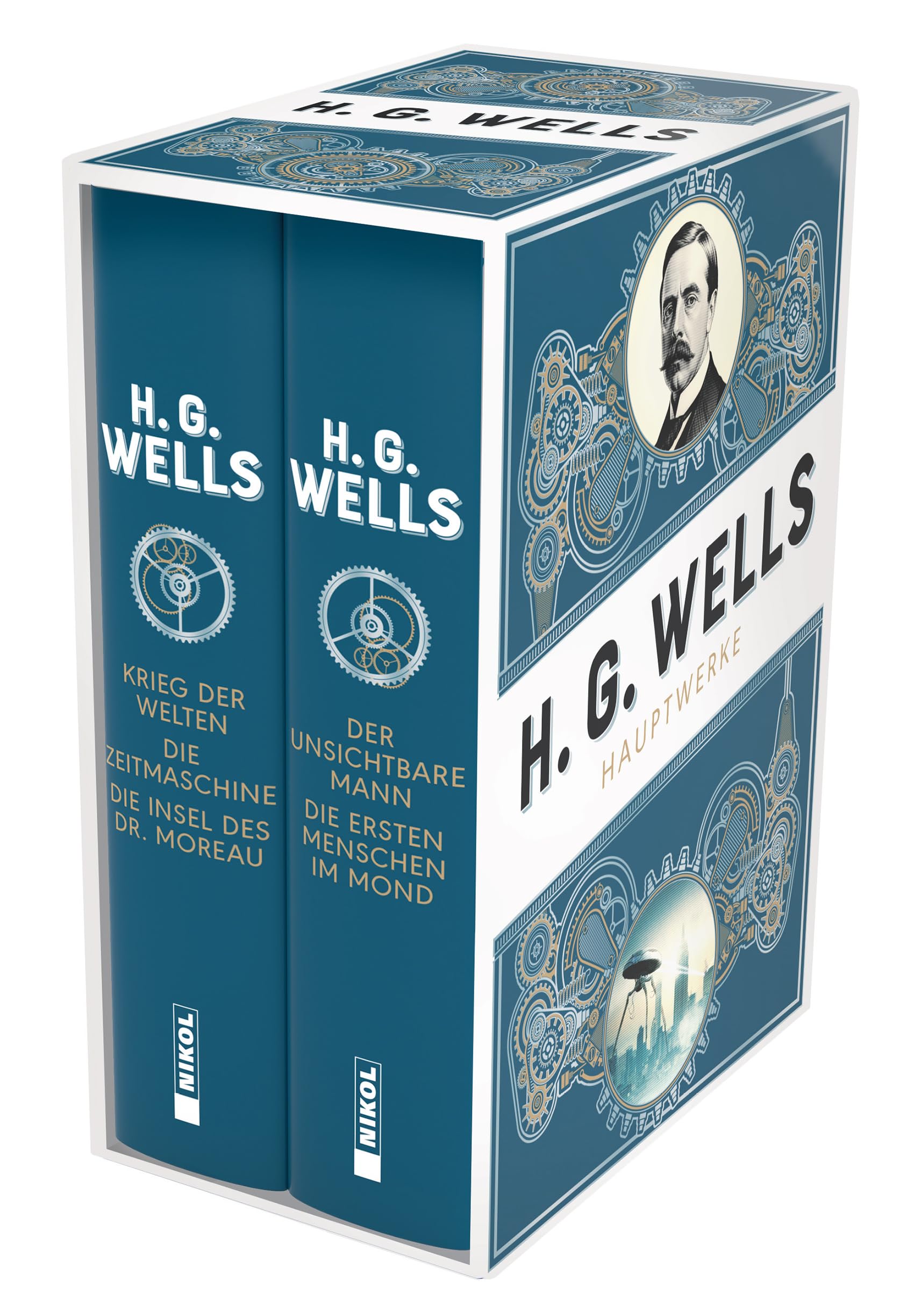 H.G. Wells: 2 Bände im Schuber: Krieg der Welten, Die Zeitmaschine und weitere bekannte Werke