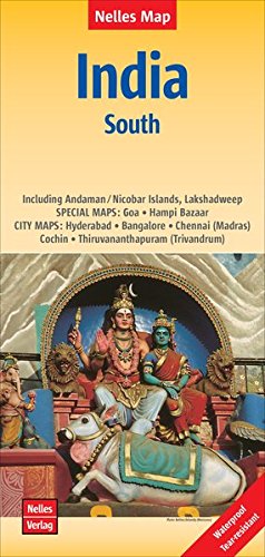 Nelles Verlag Nelles Map Landkarte India, South | Indien, Süd | Inde, Sud | India, Sur, 1 , 1.500.000 | Reiß- Und Wasserfest; Waterproof And Tear-resistant;