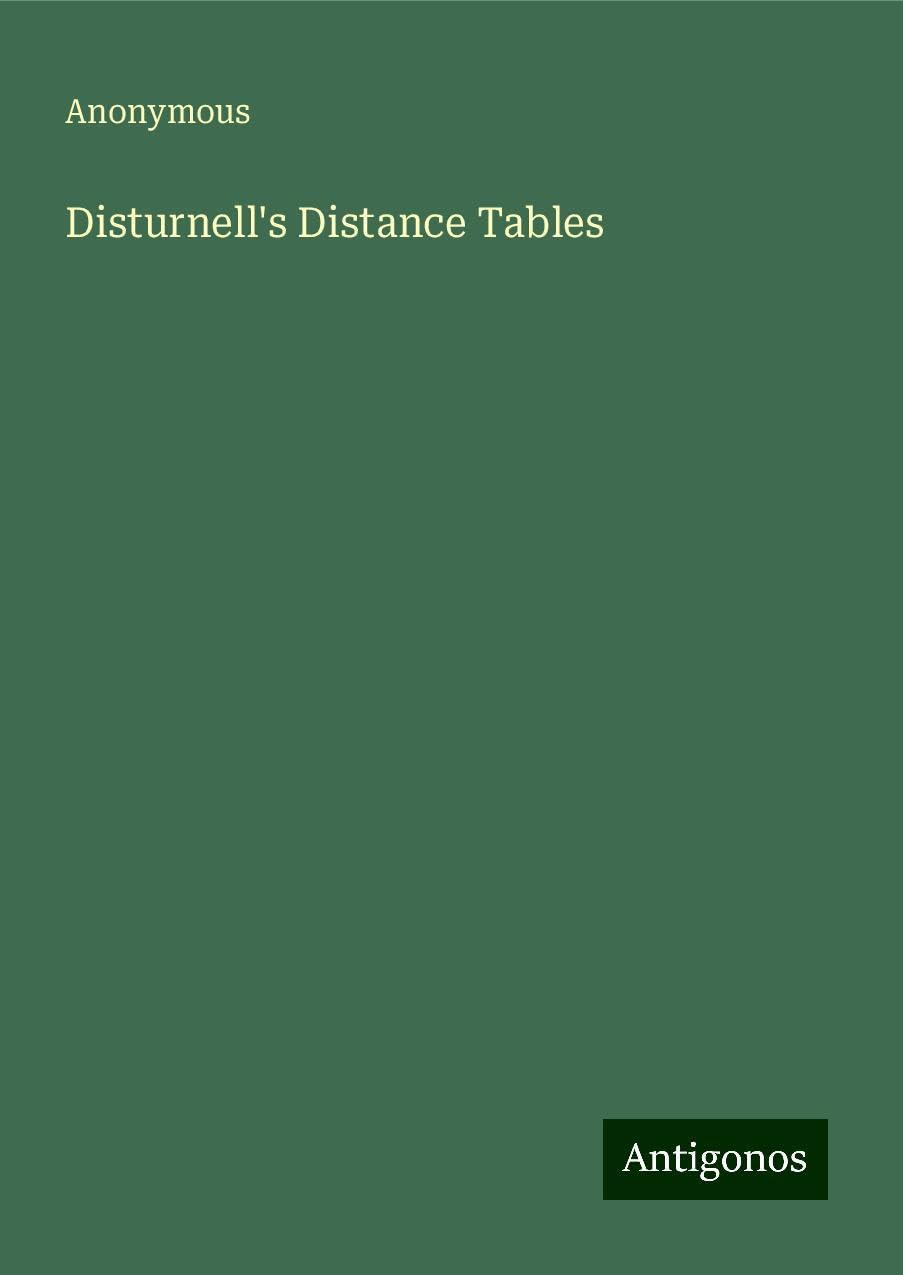 Disturnell's Distance Tables