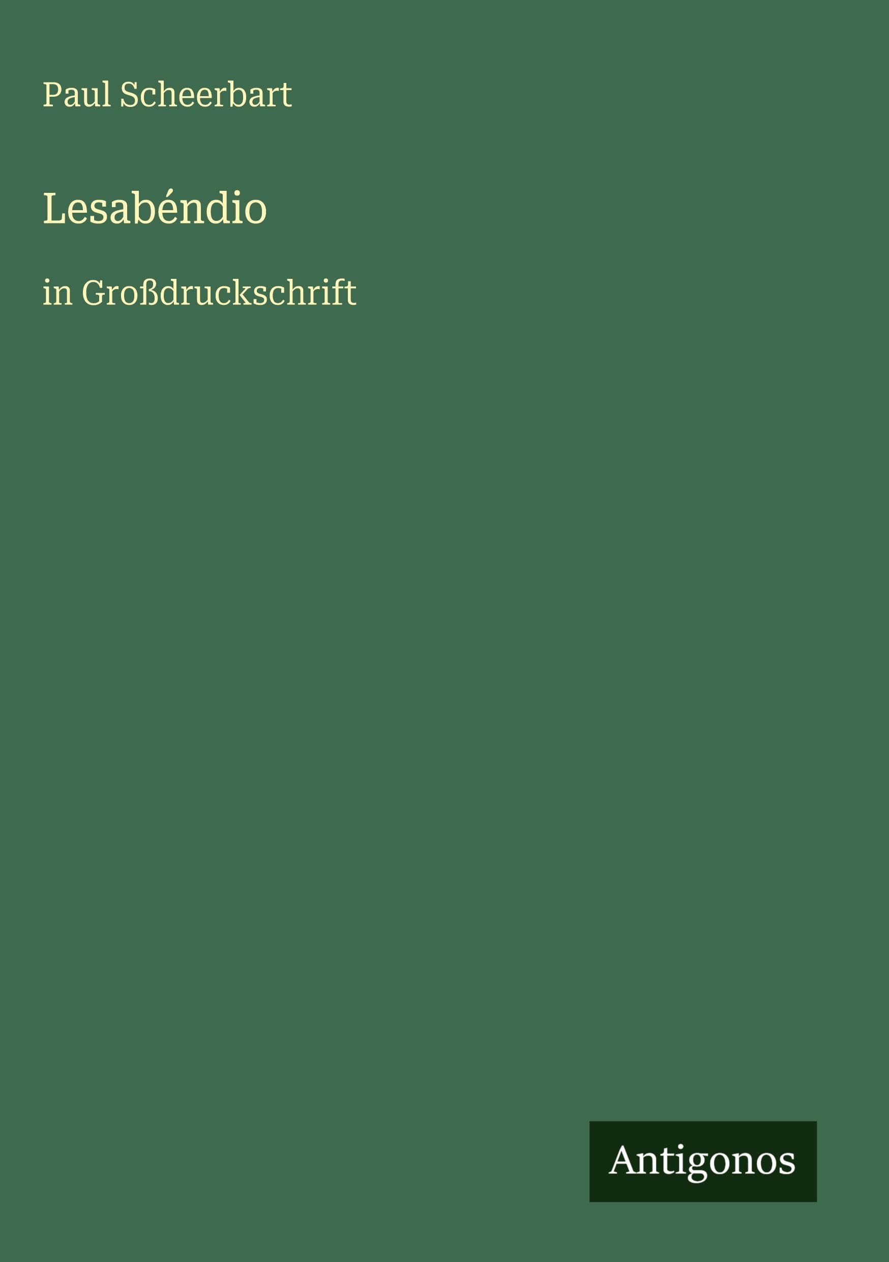 Lesabéndio: in Großdruckschrift