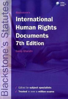 Blackstone's Statutes International Human Rights Documents (Blackstone's Statute Book Series)