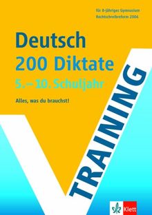 Training Intensiv Deutsch 5.-10. Schuljahr. 200 Diktate. RSR 2006. (Lernmaterialien) von Axmann, Christine, Becker, Frank | Buch | Zustand sehr gut