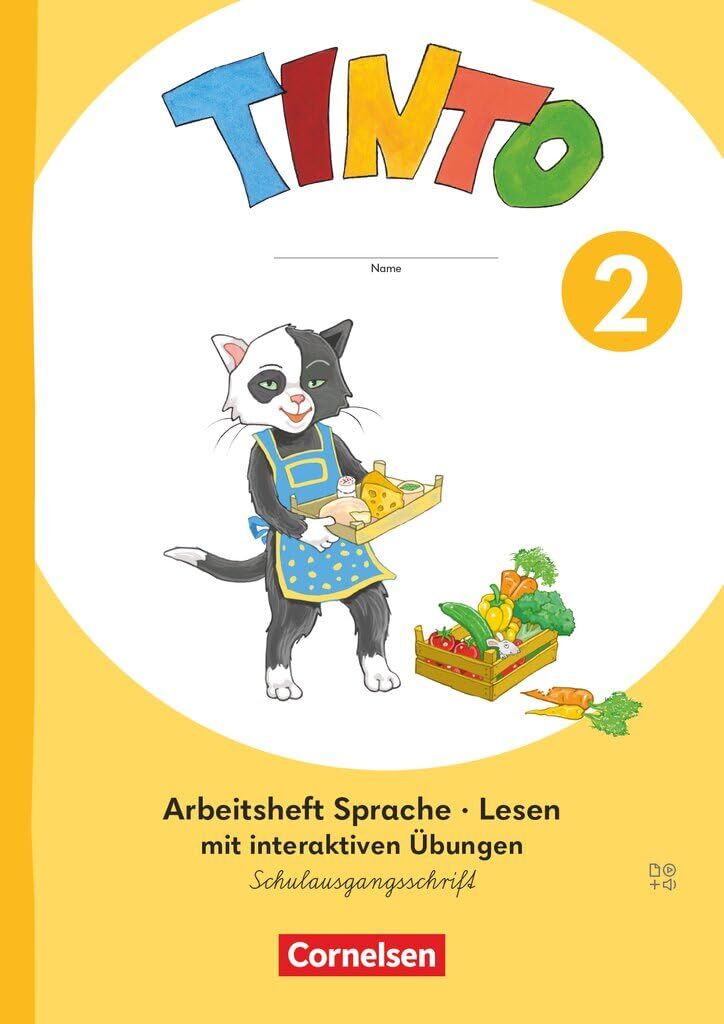 Tinto Sprachlesebuch 2. Schuljahr - Ausgabe 2026 - Arbeitsheft Sprache/Lesen mit interaktiven Übungen - In Schulausgangsschrift