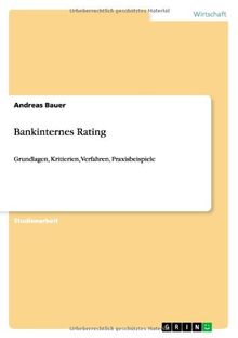 Bankinternes Rating: Grundlagen, Kritierien, Verfahren, Praxisbeispiele