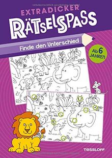 Extradicker Rätselspaß. Finde den Unterschied: Über 70 kniffelige Suchbilder. Mit Lösungsteil (Rätsel, Spaß, Spiele)