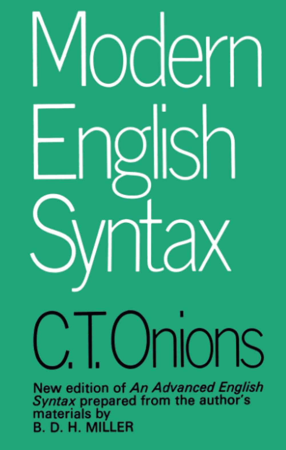 Modern English Syntax