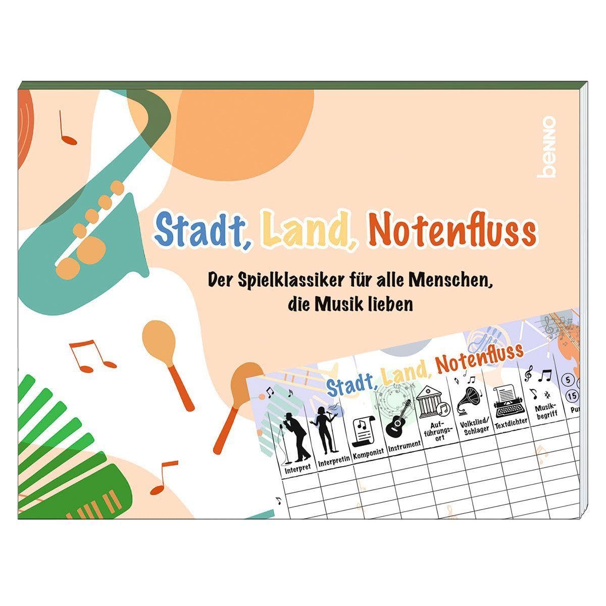 Stadt, Land, Notenfluss: Der Spielklassiker für alle Menschen, die Musik lieben