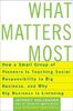 What Matters Most: How A Small Group Of Pioneers Is Teaching Social Responsibility To Big Business, And Why Big Business Is Listening: Creating Businesses That Matter