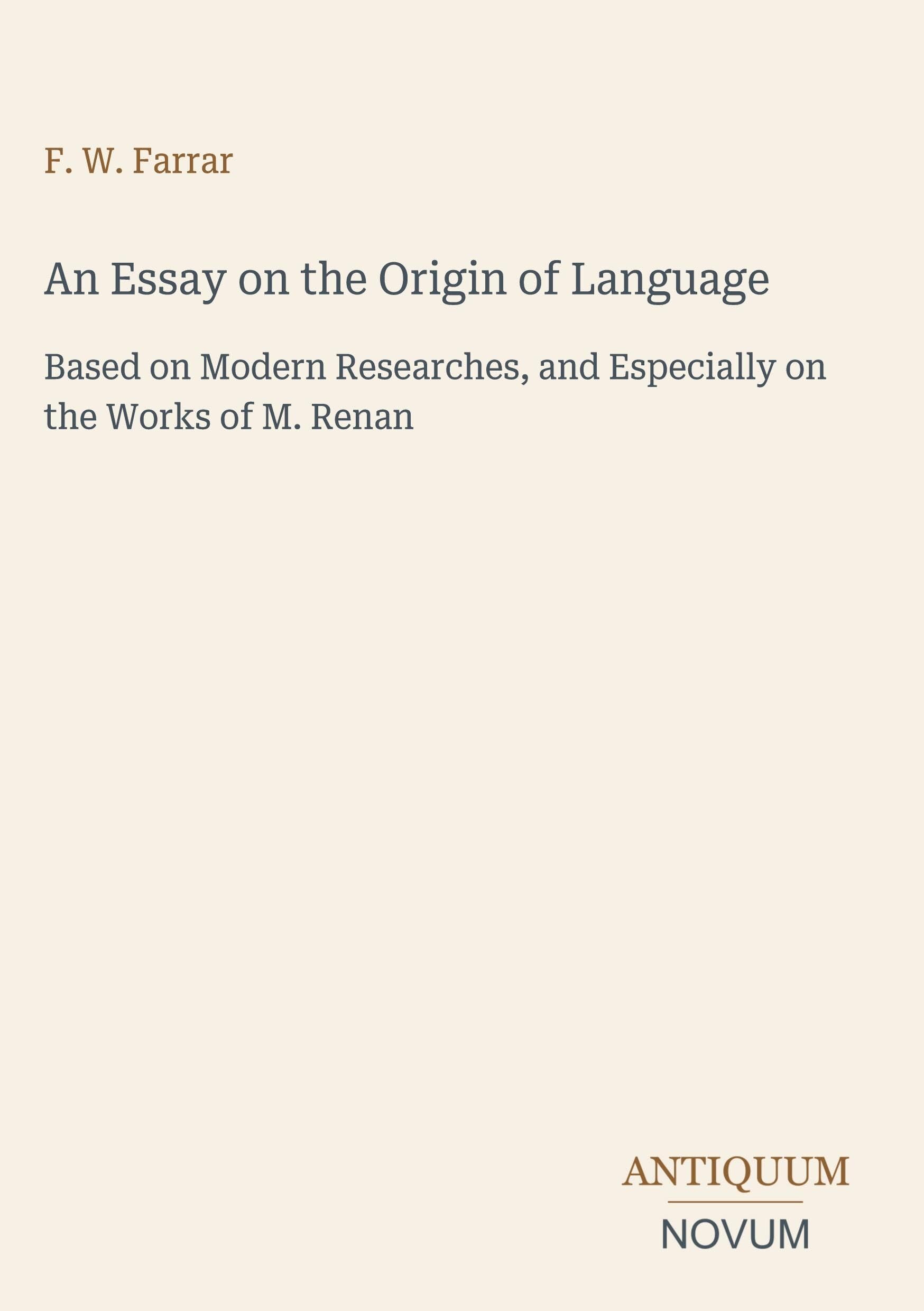 An Essay on the Origin of Language