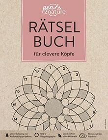 Rätselbuch für clevere Köpfe: pen2nature: 100 % Recyclingpapier - klimaneutrale Produktion - unterstützt Aufforstungsprojekte