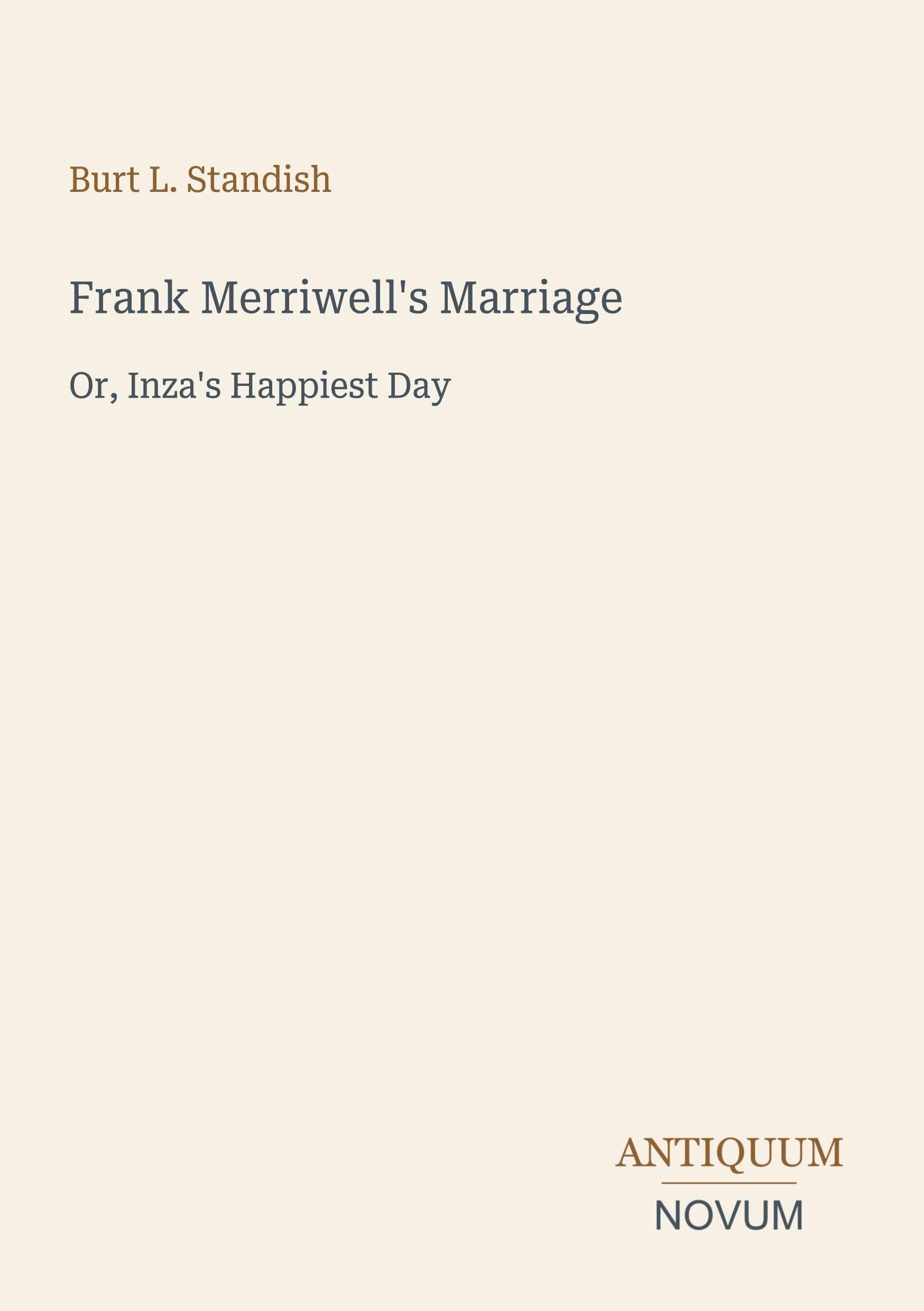 Frank Merriwell's Marriage
