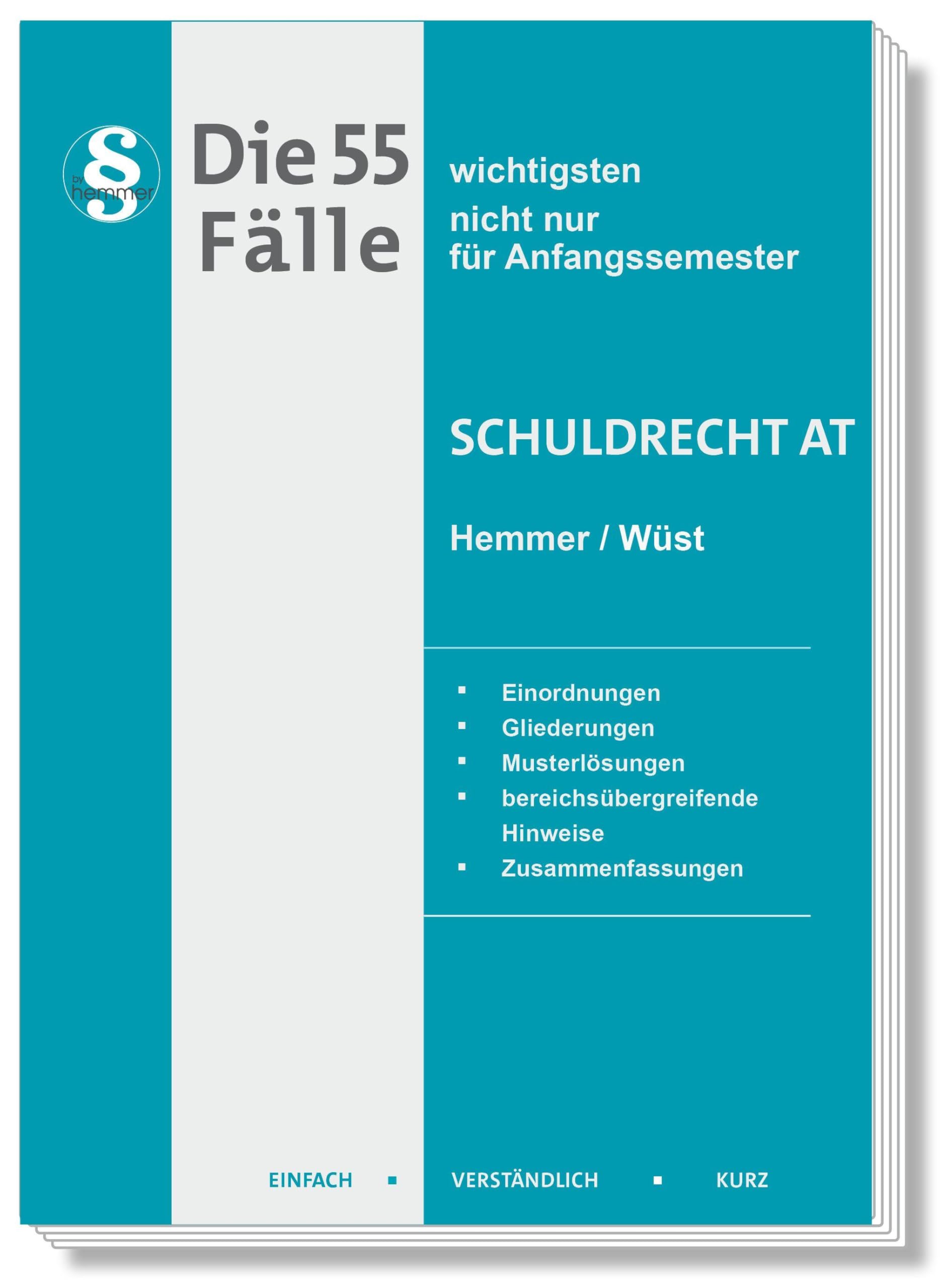 Die 55 wichtigsten Fälle Schuldrecht AT: nicht nur für Anfangssemester