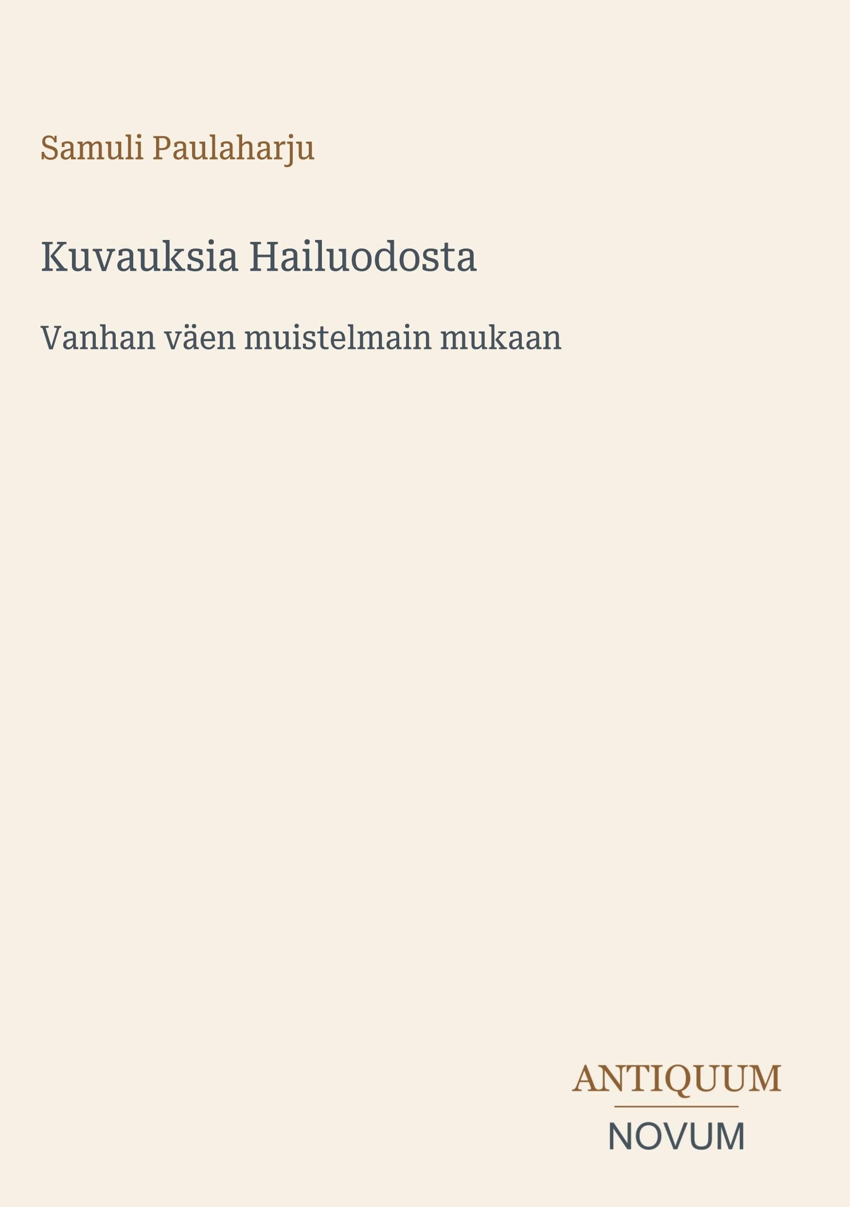 Kuvauksia Hailuodosta