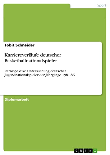 Karriereverläufe deutscher Basketballnationalspieler: Retrospektive Untersuchung deutscher Jugendnationalspieler der Jahrgänge 1981-86