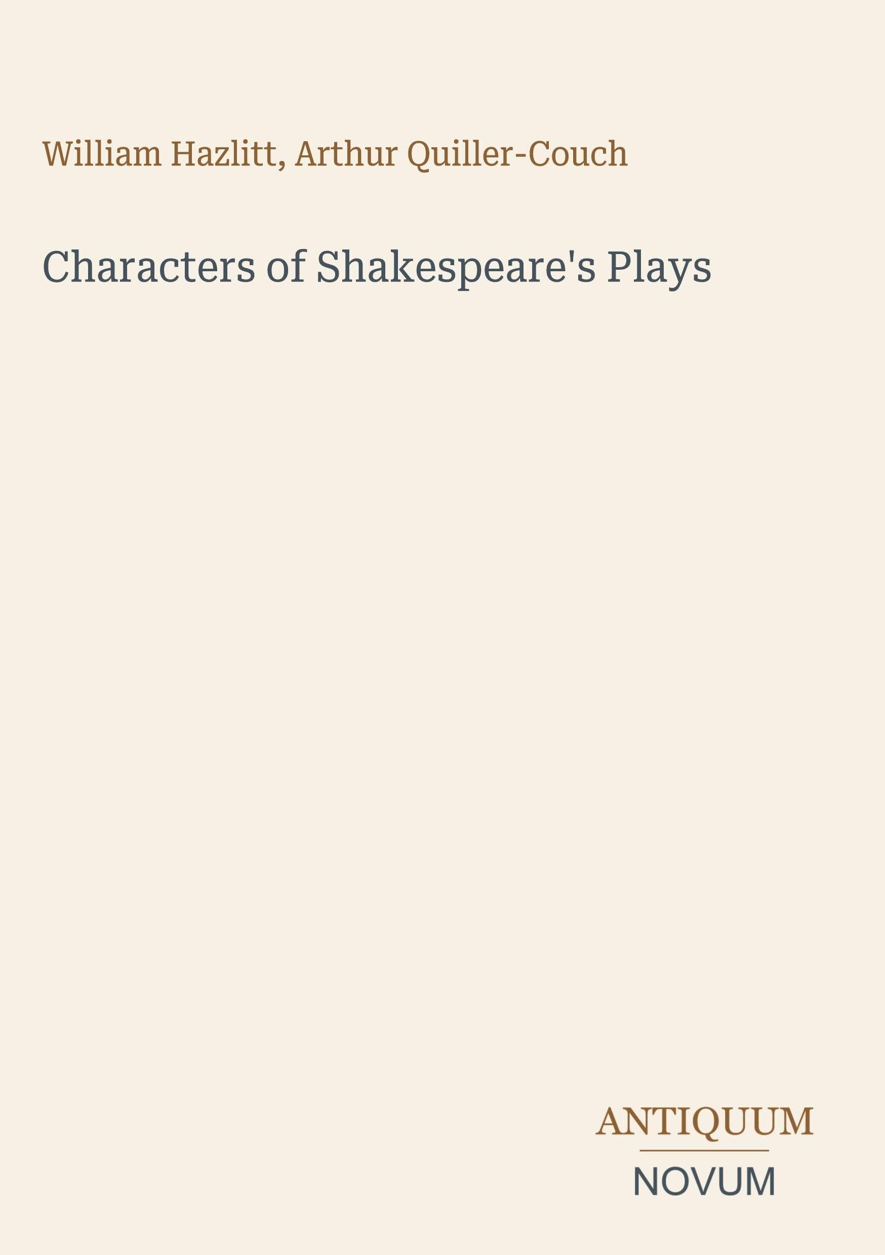 Characters of Shakespeare's Plays