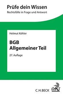 Bgb Allgemeiner Teil Von Helmut Köhler - 