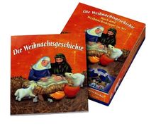 Die Weihnachtsgeschichte. Buch und Weihnachtskrippe im Set
