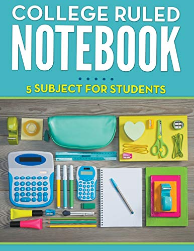 College Ruled Notebook: 5 Subject For Students