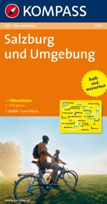 Salzburg und Umgebung: Fahrrad- und Mountainbikekarte. GPS-genau. 1:70000.