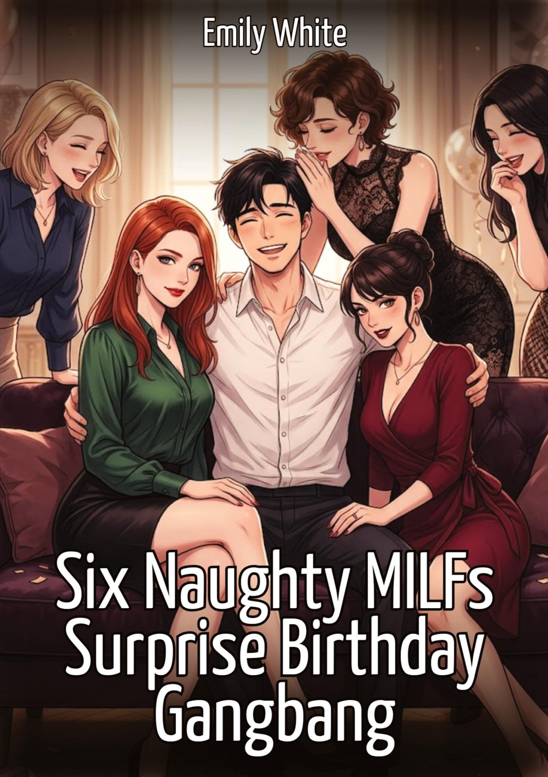 Six Naughty MILFs Surprise Birthday Gangbang