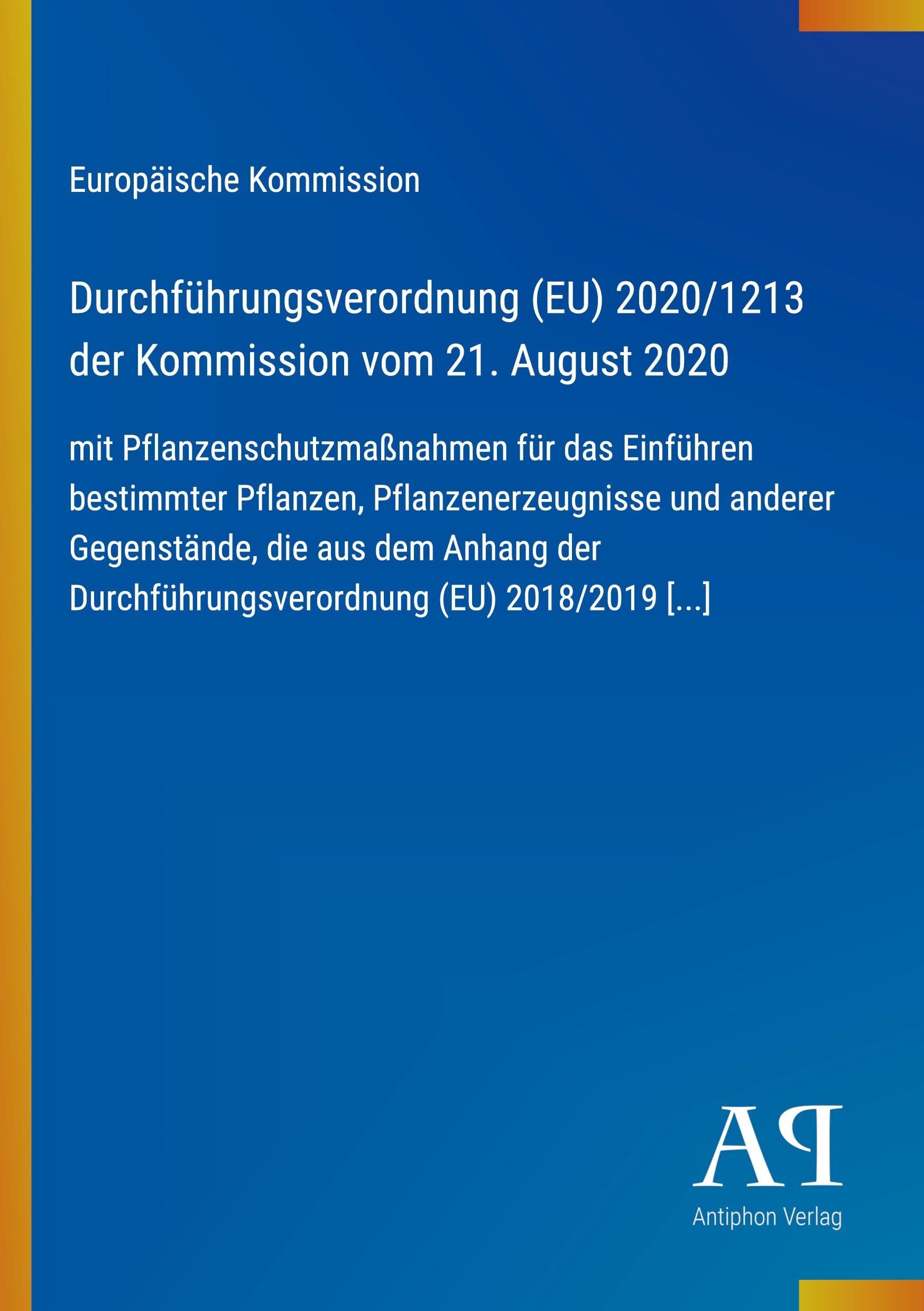 Durchführungsverordnung (EU) 2020/1213 der Kommission vom 21. August 2020
