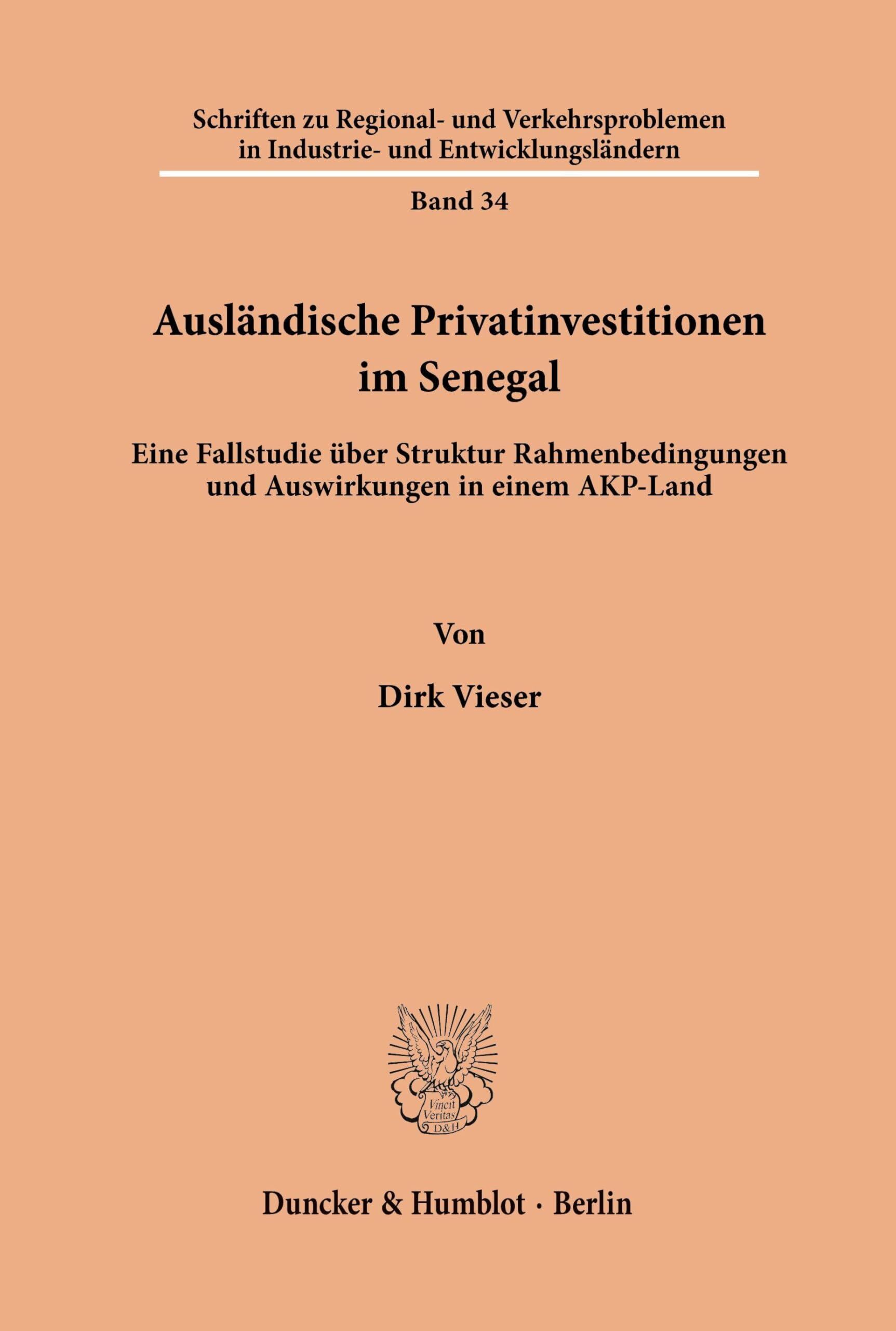 Ausländische Privatinvestitionen im Senegal.