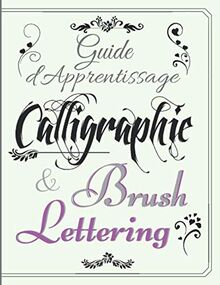 Guide d'Apprentissage Calligraphie et Brush Lettering: Cahier d'exercices de Calligraphie et de lettrage à la main/Hand lettering pour débutant - Cahier GRAND FORMAT 21x28cm