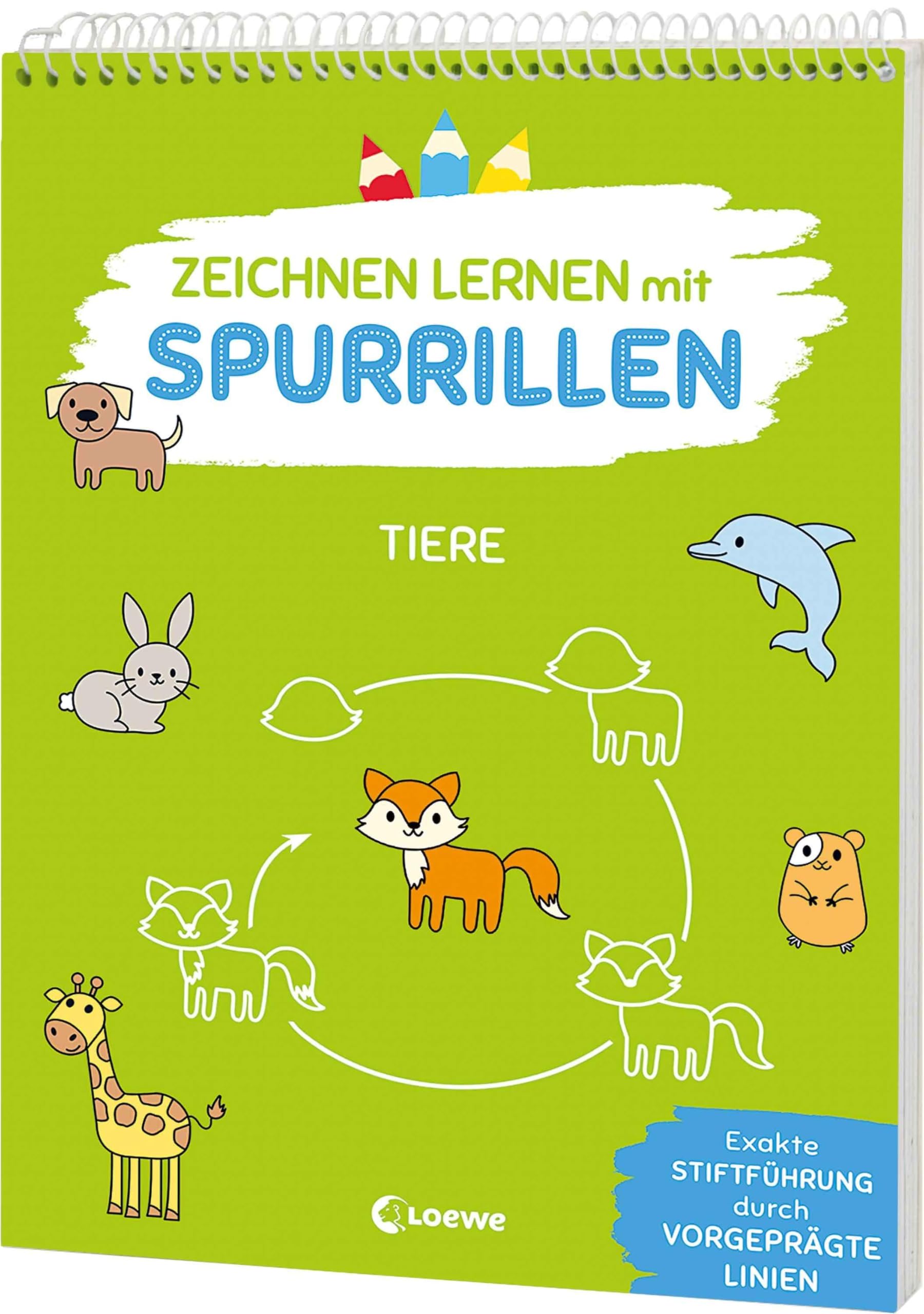 Zeichnen lernen mit Spurrillen - Tiere - Neuware