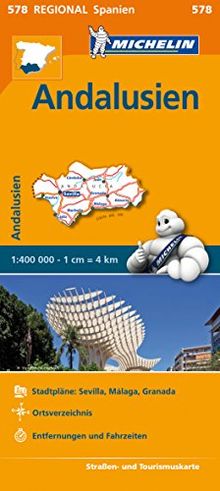 Michelin Andalusien: Straßen- und Tourismuskarte 1:400.000 (MICHELIN Regionalkarten)