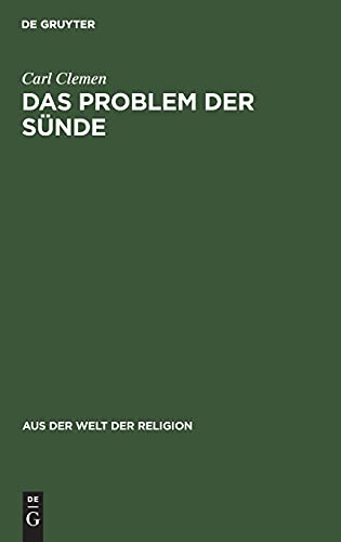 Das Problem der Sünde (Aus der Welt der Religion, Band 25)