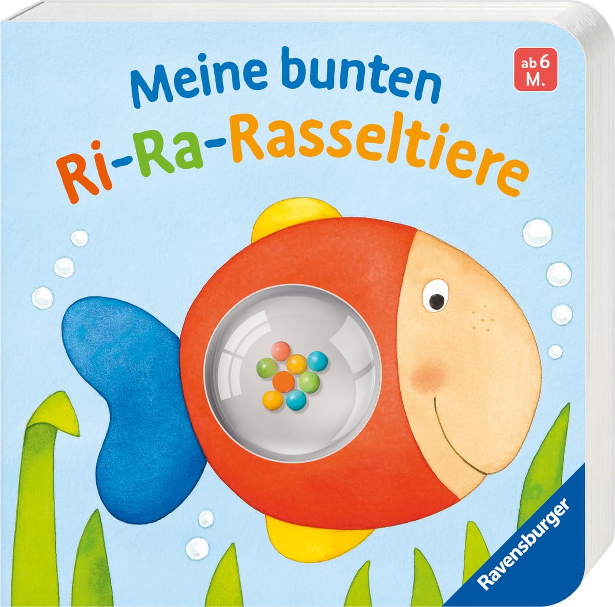 Milk, Ina: Meine bunten Ri-Ra-Rasseltiere - Rasselbuch für Kinder ab 6 Monaten, Babybuch, Spielbuch