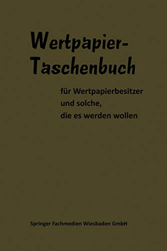 Wertpapier Taschenbuch