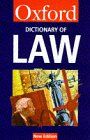 A Dictionary of Law (Oxford Paperback Reference)