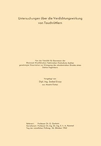 Untersuchungen über die Verdichtungswirkung von Tauchrüttlern