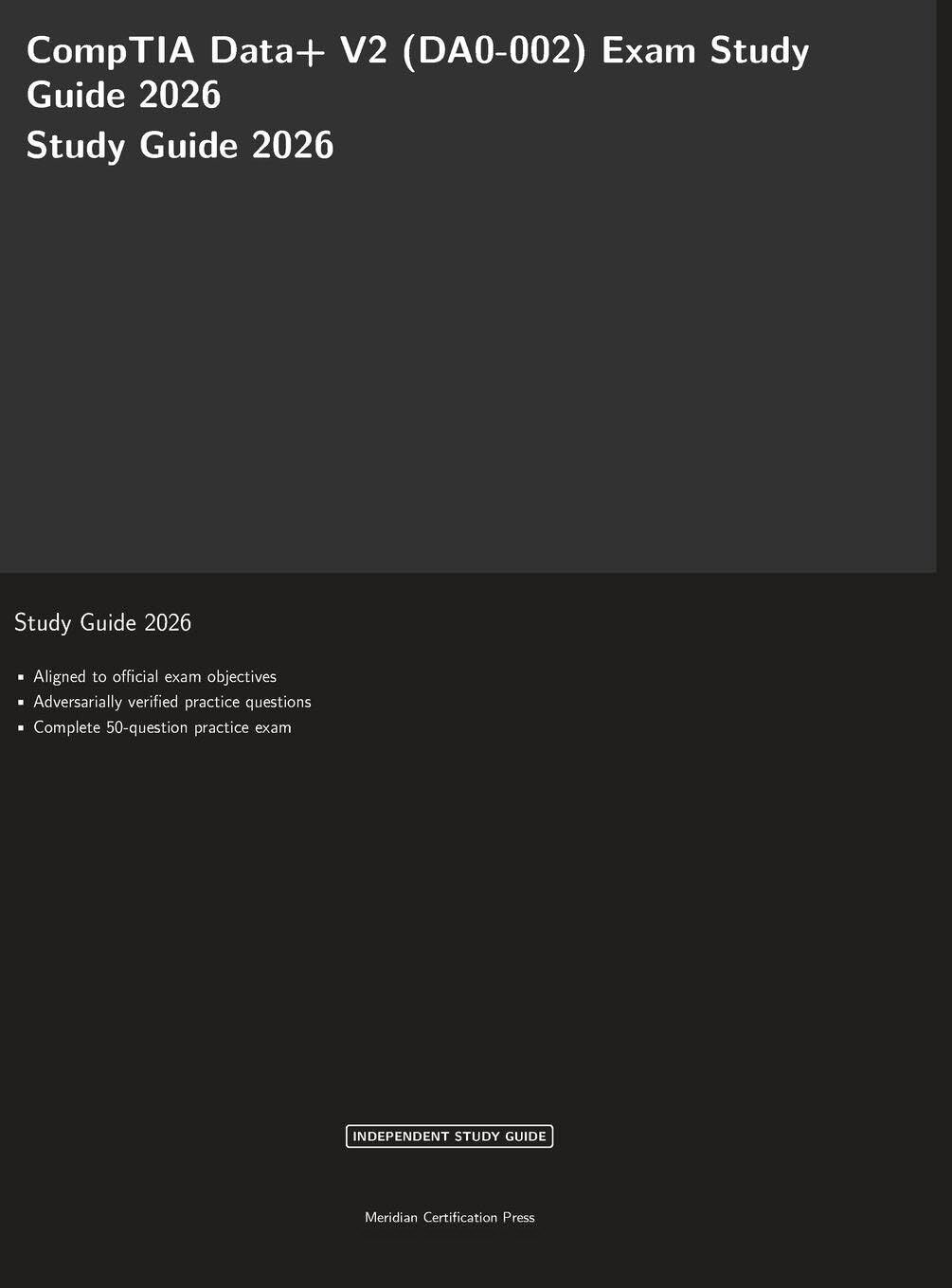 CompTIA Data+ V2 (DA0-002) Exam Study Guide 2026