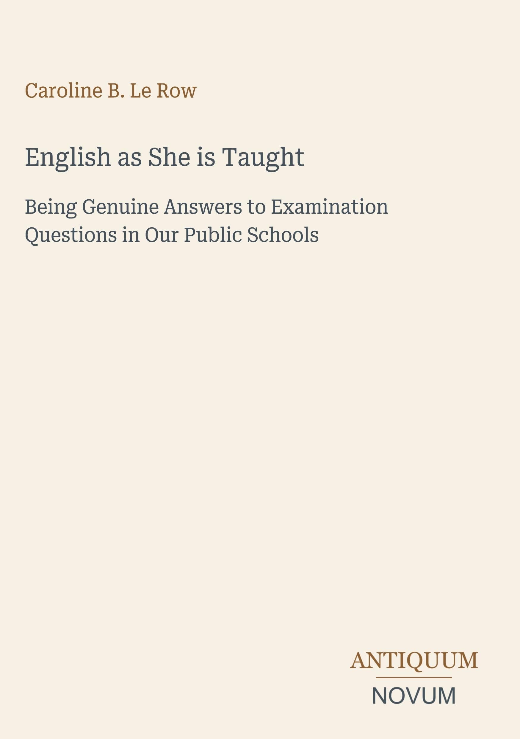 English as She is Taught
