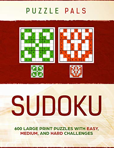 SUDOKU: 300 Large Print Puzzles with Easy, Medium, and Hard Challenges