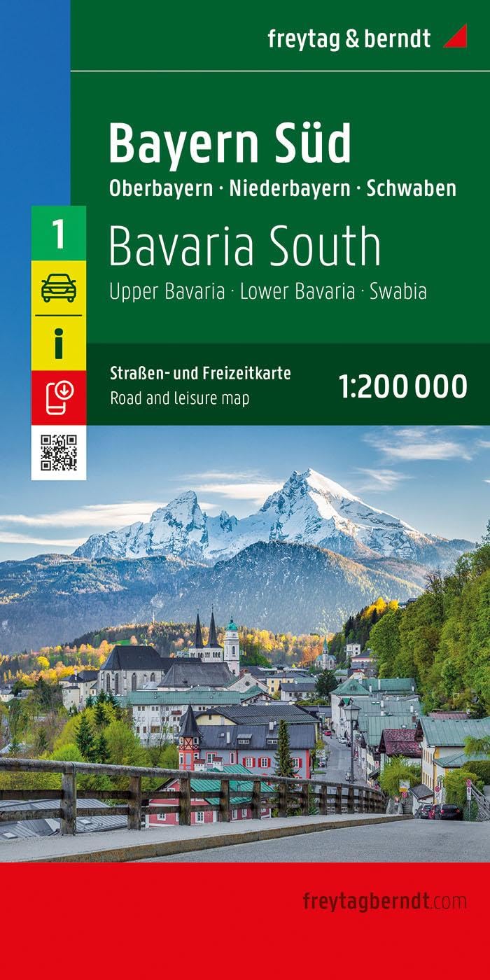 Bayern Süd, Straßen- und Freizeitkarte 1:200.000, freytag & berndt: Oberbayern - Niederbayern - Schwaben (freytag & berndt Auto + Freizeitkarten)